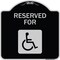 Signmission Designer Series-Graphic Handicapped Reserved Black & Silver Alum, 18" x 18", BS-1818-9973 A-DES-BS-1818-9973 - alternate 1